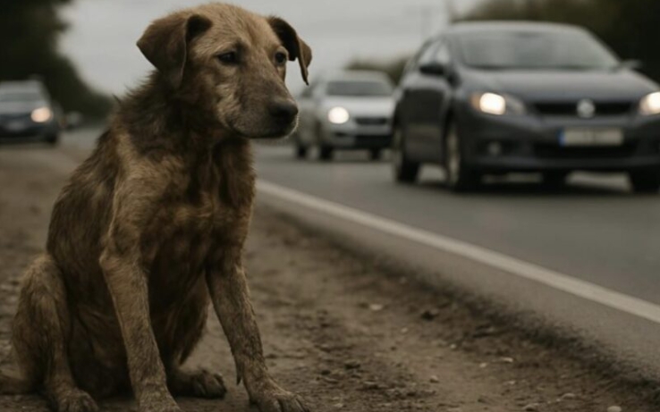 Οι άνθρωποι πρόσεξαν έναν σκύλο που καθόταν ακίνητος κοντά στο δρόμο για πολλές μέρες: σοκαρίστηκαν όταν ανακάλυψαν τον λόγο.