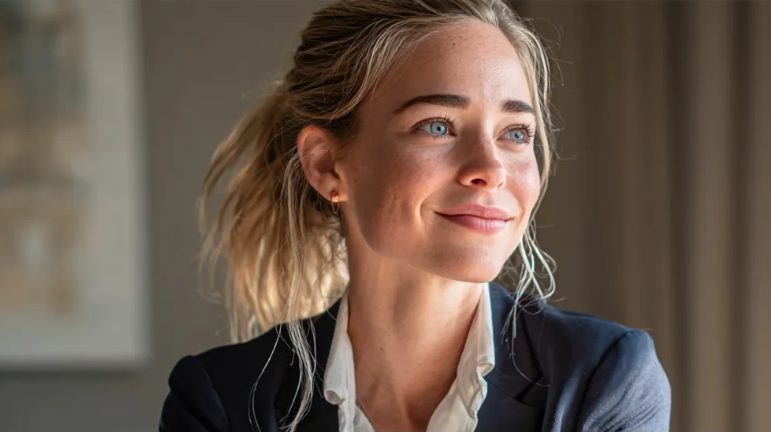 Ik was op zakenreis toen mijn vlucht werd geannuleerd. Ik kwam eerder thuis en toen ik de deur opende, zag ik een onbekende vrouw in mijn badjas. Ze glimlachte en zei: “U bent de makelaar, toch?” Ik knikte en liep naar binnen.