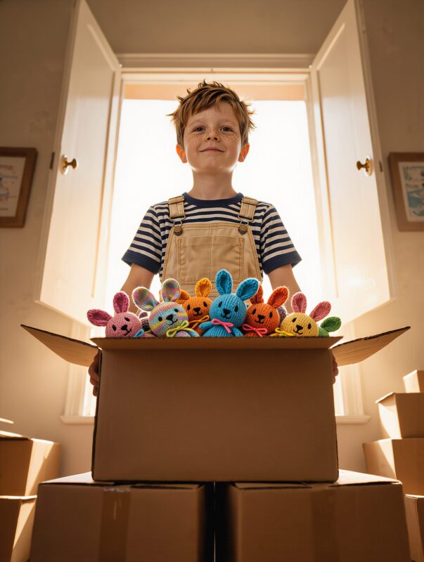 Mijn kleinzoon veranderde de truien van zijn overleden moeder in paascadeaus voor zieke kinderen — en één wreed moment veranderde alles